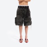 Camo Cargo Midi Shorts